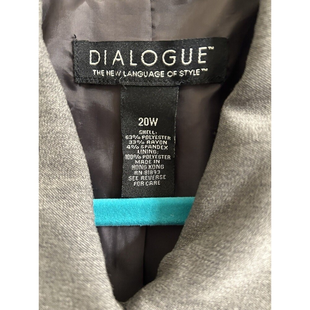 Dialogue Gray Toggle Button Up Jacket Blazer Wome… - image 3